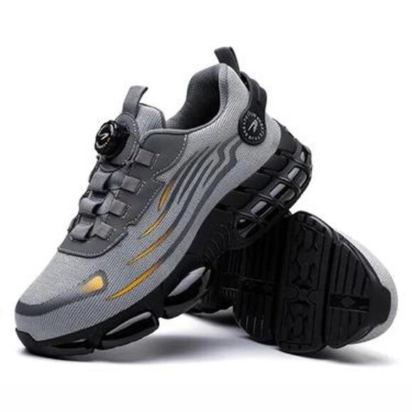 Men Work Safety Shoes Steel Toe Cap Rotating Button Comfort Breathable Sneakers - Picture 11 of 12